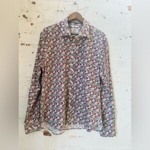 Jos A Bank 1905 Mens XL Floral SHIRT Stretch Slim Fit NWT